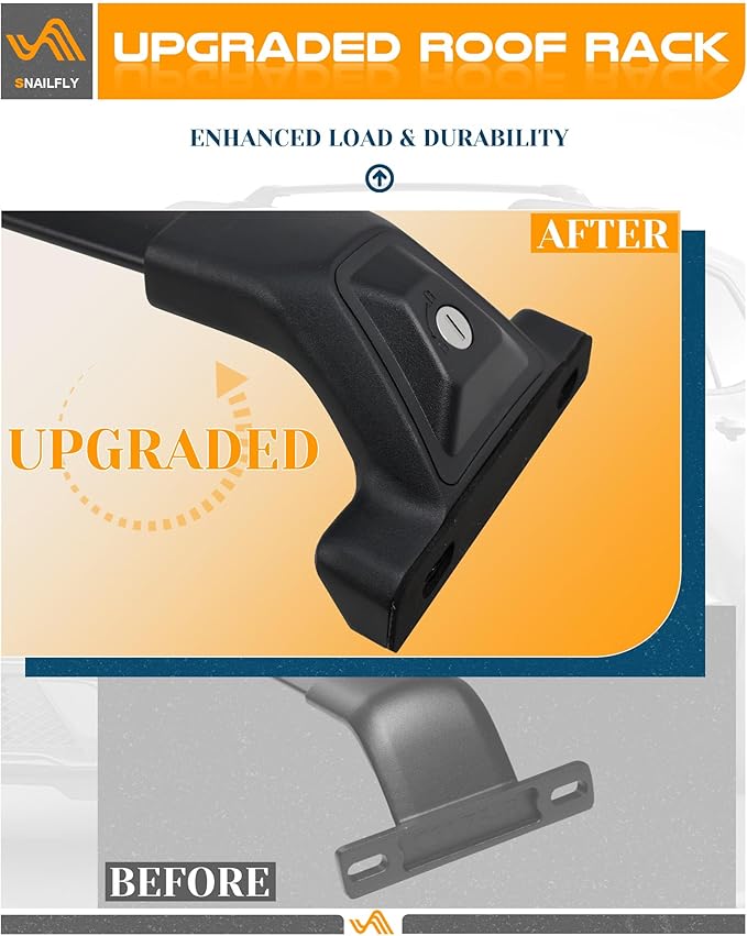 Snailfly 330 LBS Lockable Roof Rack Cross Bars Fit for Cadillac XT4 XT6 2019-2025 CrossBars Rooftop Luggage Rack Cargo Carrier Accessories