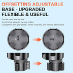 2-in-1 Car Cup Holder Expander, Upgraded Cup Adapter for Car with Offset Option,Phone Holder - Adjustable Base,Versatile Car 