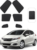 Front Side Half Window Shade Foldable Custom Fit for 2013-2020 Honda Fit Car Window Shades for Side Window Sun Shade UV Protection Heat Insulation for Camping Sleeping 6PCS