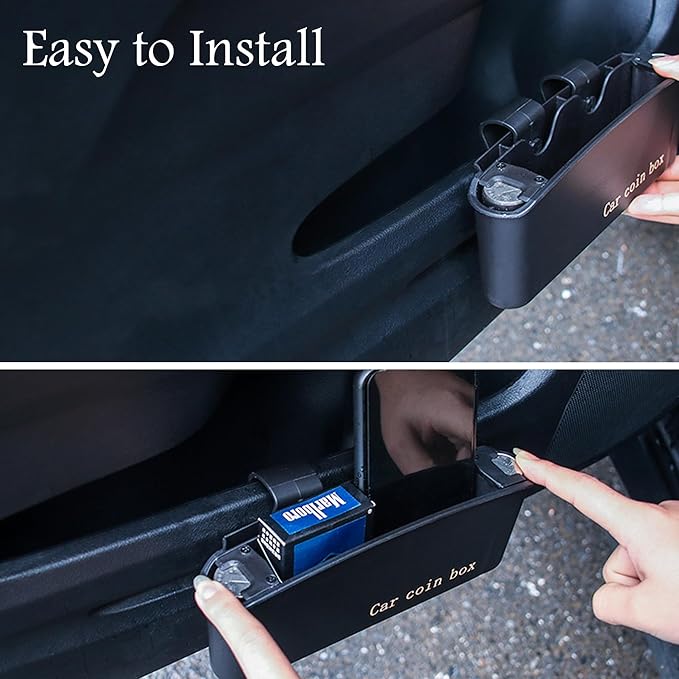 Multifunctional Car Coin Holder Car Door Slot Organizer Storage Box Universal Car Side Pocket Organizer