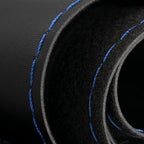 AUTOXBERT Sports Style Hand Sew Steering Wheel Cover Microfiber Leather Car Auto Steering Wheel Cover Stitch on Wrap for Cars