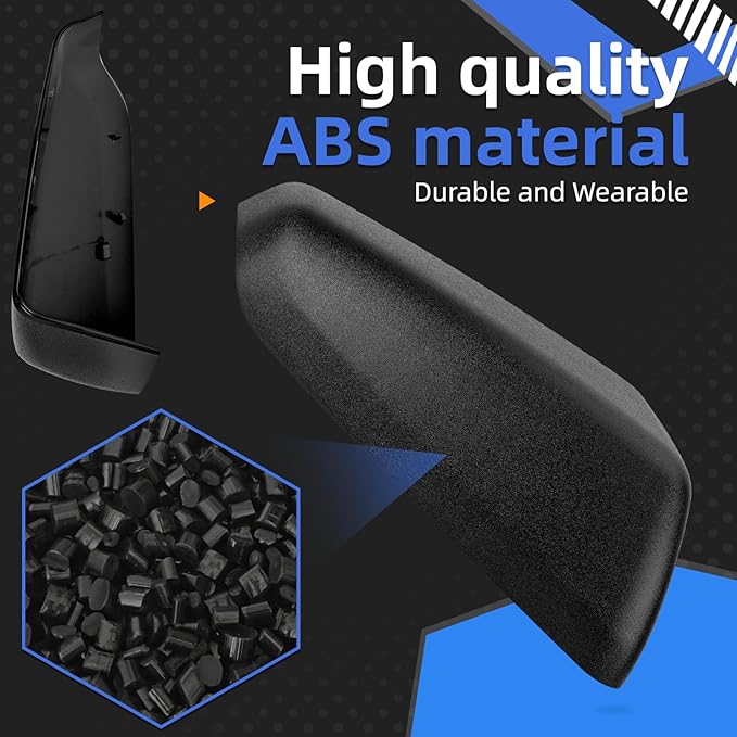 Passenger Side Mirror Cover Replacement for Chevrolet Equinox 2018 2019 2020 2021 2022 2023, for GMC Terrain 2018-2023 - Right Side Mirror Covers, Rear View Mirrors Cap Accessories Textured