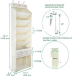 3in1 Over The Door Shoe Organizer with 5 Slanted Compartments,Removable Storage Bin & Transparent Pockets,Thickened Waterproo