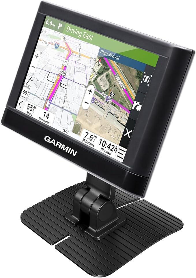 1Zero Adhesive GPS Mount Holder for Garmin, Dual-Axis Adjustable GPS Holder with 360° Rotating Ball Joint, Dashboard GPS Mount for Garmin Nuvi Dezl Drive Drivesmart Zumo Driveassist DriveLuxe RV
