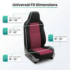 FH Group Automotive Front Car Seat Covers for SUV, Trucks, Sedan and More - Universal Fit Front High Back Design Interior Acc