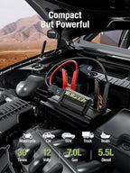 YESPER Jump Starter Portable,1500A Peak Motorcycle Jump Starter, Jump Box for Car Jumper Starter Portable, 12V Auto Booster