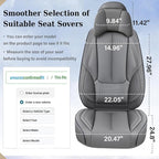 Coverado Universal Seat Covers Front, 2-Pack Universal Seat Covers for Cars, Waterproof Nappa Leather Car Seat Covers with He