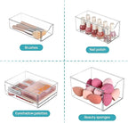 Vtopmart Acrylic Organizer with 8 Drawers, Desk Organizers and Accessories, Clear Makeup Organization, Dustproof Storage Draw
