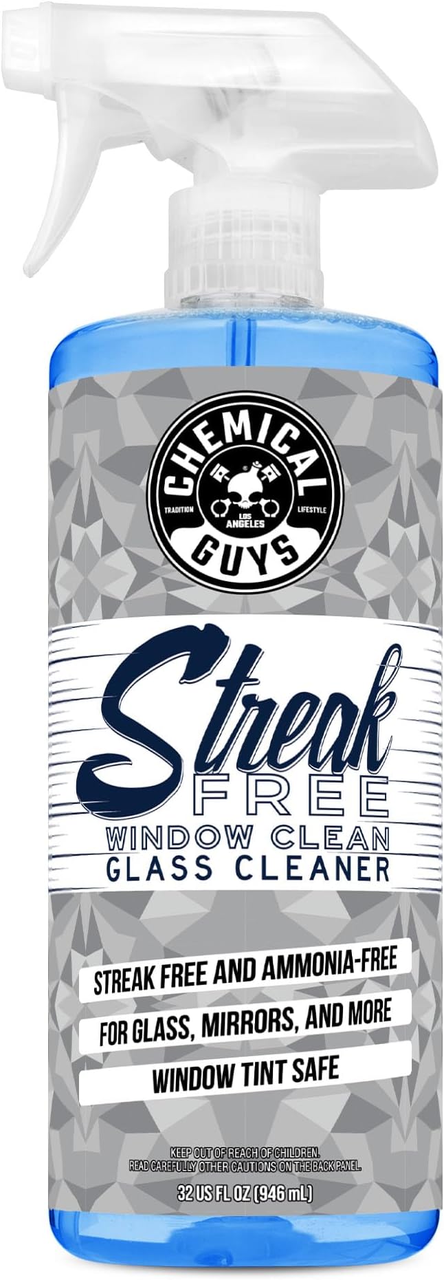 Chemical Guys Streak Free Window Cleaner – Ammonia-Free Glass Cleaner for Crystal Clear Clarity, Safe on Tint, Mirrors, Touch