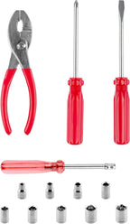 Roadside Emergency Car Kit - 30-Piece Road Trip Essentials Tool Set with Jumper Cables and Carrying Case for Car, Truck, or R