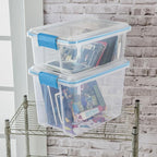 Sterilite 24-Pack Gasket Box, Weather-Resistant Storage Bins with Latching Lids, 12 Quart - Heavy-Duty Organizing Containers 