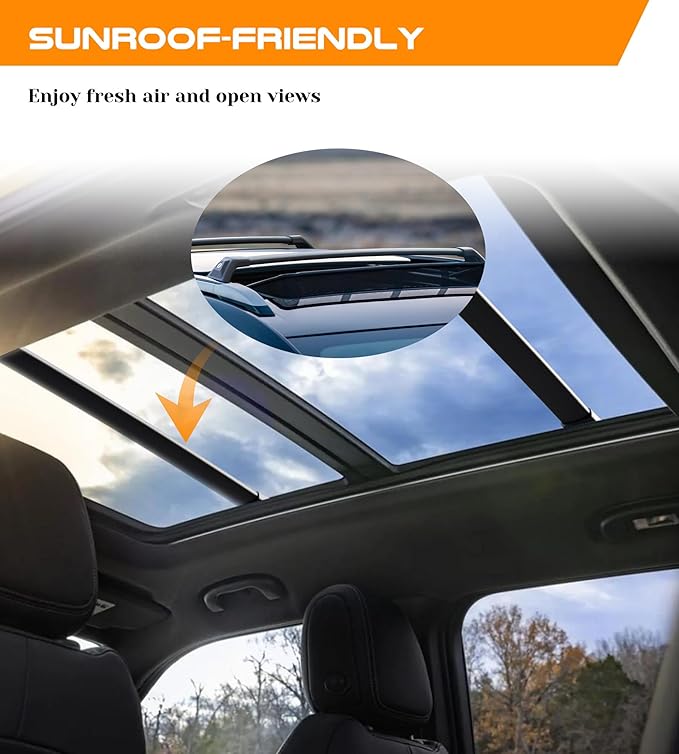 Snailfly 330 lbs Lockable Roof Rack Cross Bars Fit for 2021-2026 Chevy Chevrolet Trailblazer with Side Rails (Not for LS), Aluminum Crossbars Cargo Carrier, Rooftop Accessories for Bike Kayak Skis