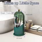 Dustproof Toothbrush Holders with Cover, Rotating Electric Toothbrush and Toothpaste Holder for Bathroom Countertop, 3 Slots 