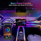 Acrylic 6 in 1 Car LED Lights Interior, RGB Ambient Lighting Car with 584 LEDs, 16 Million Colors, APP & Remote Control, Music Sync Interior Ca r Lights for Women Men