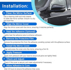 Glossy Black Door Rearview Mirror Cover Fits for Toyota 2013-2023 4Runner 2016 RAV4 HV 2013-2015 RAV4 87915-42160-J1 87945-42160-B1(Left driver side)