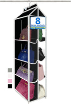 Purse Organizer for Closet, with Zippered-Dustproof, Purse Organizer, Designed for Oversized Wallets & Holds 8-16 Purses, org