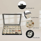 Stratalife Jewelry Tray 24 Grid Earring Organizer with Clear Lid Jewelry Holder Organizer Jewelry Organizer Box Jewelry Stora