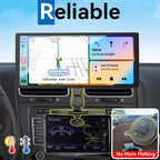 CD Slot Car Mount for Portable CarPlay Screens with Extension Arm, Adjustable Angles, Low Profile, Integrated Mounting Solution for in-Car Android Display Monitors (4-Tab Bracket Mount)