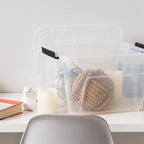 IRIS USA 19 QT Plastic Storage Box with Lid and Latches - 6 Pack - BPA-Free, See-Through Organizing Solution, Durable Nestabl