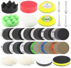 134Pcs Sandpaper 3Inch Sanding Disc Drill Polishing Kit, Wet Sanding Paper Headlight Restoration Kit, 60-10000Grit Hook & Loo