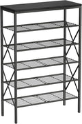 6 Tiers Shoe Rack, Large Capacity Shoe Rack Holds 32 Pairs of Shoes, Durable and Stable, Adjustable Metal Shelf Stackable Sho