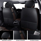 MIROZO Seat Covers Full Set,Car Seat Covers Black Car Seat Protector Waterproof Automotive Seat Covers fFront and Back Fit fo