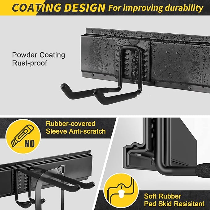 UUP 48" Garage Tool Organizer Wall Mount, 440lbs Garden Garage Storage Garage Organization with Adjustable Heavy Duty Hanging