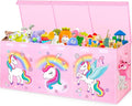 Mabahoo Extra Large Toy Chest, Collapsible Sturdy Toy Storage Organizer with Lids, 40"X14"X16" Large Kids Toybox Storage Bins