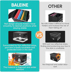 BALEINE Fireproof Document Box with Lock, Portable Fireproof Document Bag Waterproof Fire Proof File Boxes for Documents, Fil