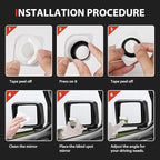 Blind Spot Mirror for Jeep Wrangler JL 2018-2026, 2 Side Mirror Blindspot Tool-free, Angle Adjustable Car Convex Mirror for Jeep Gladiator JT 2018-2026 Accessories