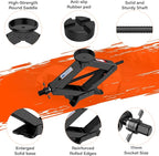 Scissor Jack 3 Ton, 4.1"-18.3" Lifting Car Jack, Heavy Duty Car Jack Kit, Portable Tire Changing kit with Lug Wrench, Tire Ja