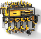 Power Tool Organizer Wall Mount - 200Lbs Load 3 Layers Storage Rack with 4 Drill Holders for Drills Cordless Tools. Heavy Dut