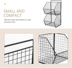 Zerodeko Kitchen Fruit Basket 2 Tier Wall Storage Basket Wall Mounted Onion and Potato Storage Hanging Metal Wire Baskets Kit