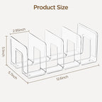 HBlife Clear Acrylic Kids Shoe Rack for Closet Organizers and Storage, Small Shoe Rack 4 Sections Toddler Baby Shoe Storage O
