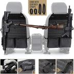 WYNEX Car Seat Organizer, Molle Backseat Cover Organizer Protector with Sling Rack, Visual Pocket and Patch, Universal Vehicle Fits for F150, Jeeps, Pickups & Trucks for Road Trips (2-Packs)