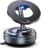 Magnetic Suction Cup Phone Mount for Magsafe, 360° Adjustable Magnetic Car Phone Holder, Pocket Size Foldable Car Mount, Cell Phone Holders for Your Car for iPhone 17 16 15 14 13 12 Series