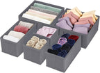 homyfort Dresser Drawer Organizer, Foldable Cloth Storage Box Closet Cube Basket Bins Containers Divider with Drawers for Und
