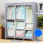 1PC Multifunctional Simple Wardrobe, Fabric Cabinet, organizing Cabinet, Metal Frame, Steel Pipe Reinforcement, Portable and 