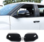 Car Door Rear View Mirror Cap Trim Cover Compatible with Toyota Tundra/Sequoia 2022-2025 Outside Side Rearview Mirror Protector Decoration ABS Accessories, Only Fit With Turn Signal Lights Version
