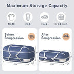 DIMJ Compression Moving Bags - Extra Large Heavy Duty Comforter Storage Bag with Window, Packing Totes with Strong Handles & 