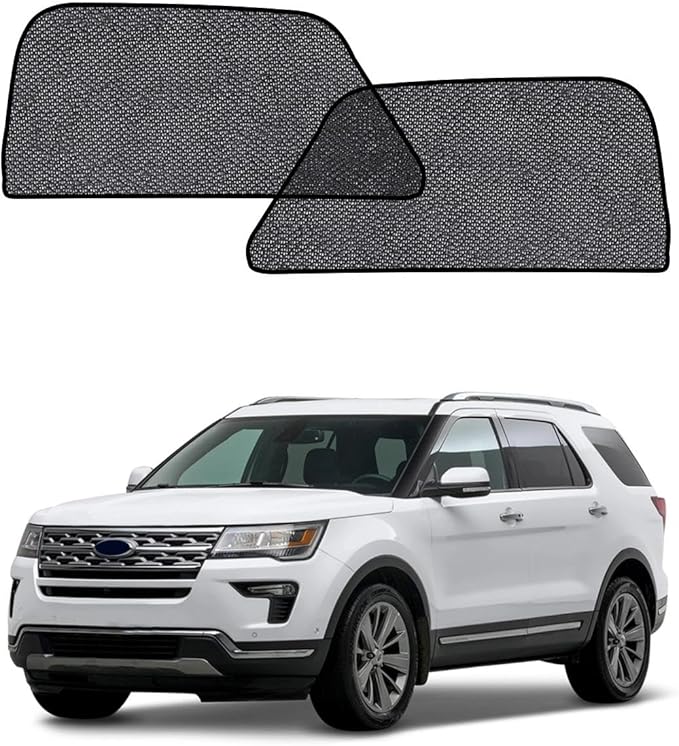 Car Window Shades for Ford Explorer(2011-2019), 2-Pack Rear Window Sun Shades for Baby – Breathable Mesh, UV & Heat Blocker, Privacy Protection for Camping, Travel, Sleep & Nursing