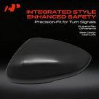 A-Premium Driver Side Rearview Mirror Cover Cap - Compatible with Honda Accord 2018-2024 - Smooth Black, with Turn Signal Hole