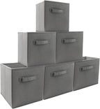 EBIGIC storage bins collapsible storage bins,cube storage organizer (Pack of 6) 9*7.5*7.5inch,For home and office Collapsible