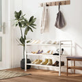 3-Tier Metal Shoe Rack, Sturdy Floor-Mounted Storage Organizer for Closet Entryway Garage Dorm Room, Easy Assembly Multi-Purp