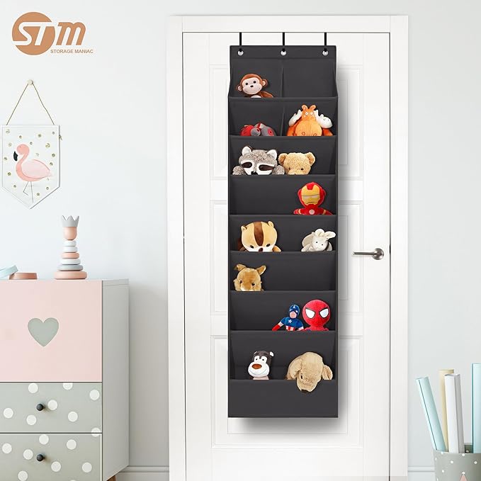 STORAGE MANIAC Over the Door Shoe Organizer Heavy-Duty Large Deep Pocket Hanging Shoe Organizer Shoe Rack Door Closet Shoe Or