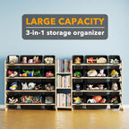 SpaceAid Large Toy Storage Organizer with 24 Bins and 3 Shelves, Toy Organizers Storage Bookshelf, Kids Bin Shelf Box Bookcas