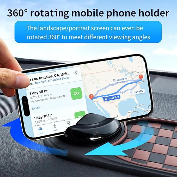 2026 New Multifunctional Car Dashboard Mobile Phone Holder Anti Slip Phone Mat for Car Rotatable Car Dashboard Accessories wi