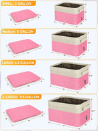 BALEINE 4 Pack Fabric Closet Storage Bins for Shelves, Linen Closet Organizers and Storage, Decorative Baskets for Organizing