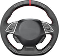 MEWANT Hand Stitched Steering Wheel Cover Wrap for Chevrolet Camaro 2017-2022 Steering Wheel Accessories for Chevrolet Camaro 2017-2022