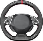 MEWANT Hand Stitched Steering Wheel Cover Wrap for Chevrolet Camaro 2017-2022 Steering Wheel Accessories for Chevrolet Camaro 2017-2022